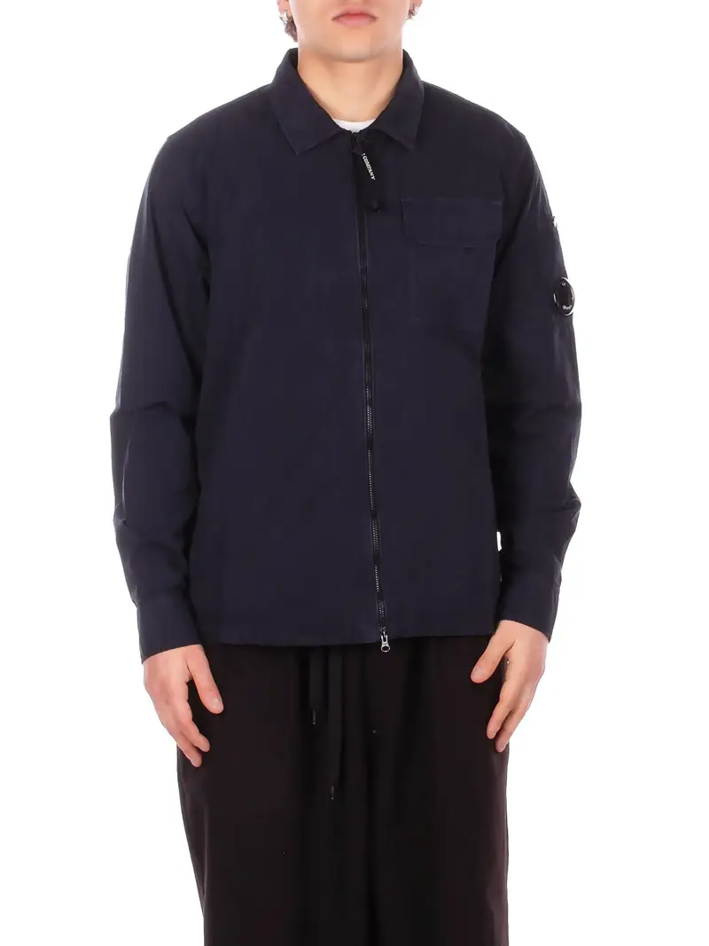 Giubbotto Uomo CP COMPANY Total eclipse Organic gabardine zipped lens