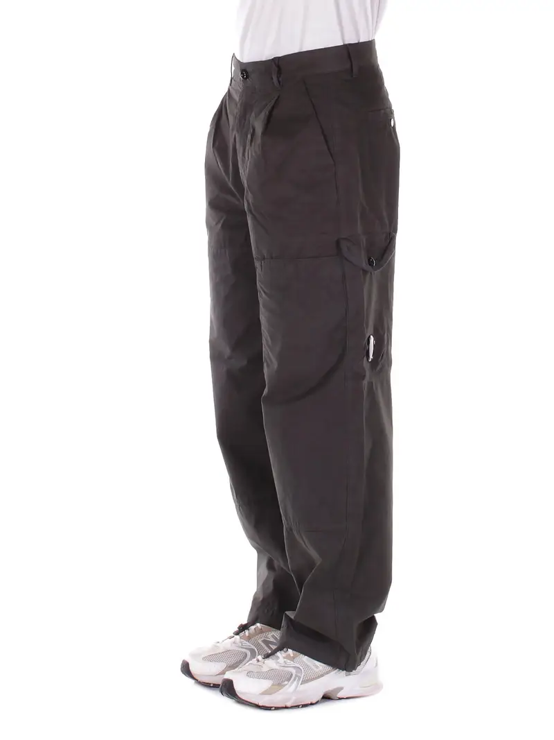 Pantalone Uomo CP COMPANY Verde Cargo pant in microreps peache miniatura 2
