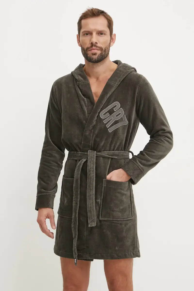 accappatoio in cotone Grigio