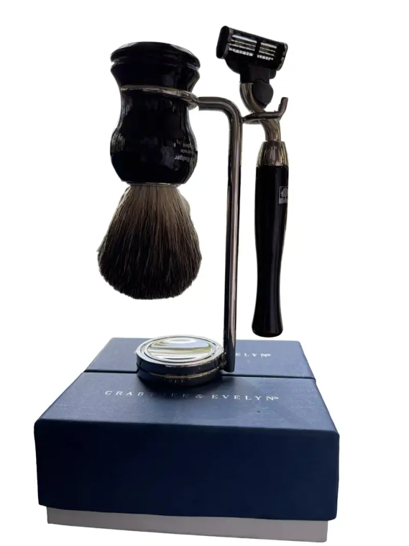 Set Crabtree & Evelyn rasoio da barba 5 lamette + pennello da barba per il viso