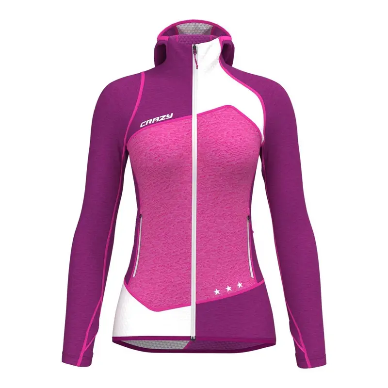 Felpa Trekking Ionic Light Pop Rosa Bianco Donna S