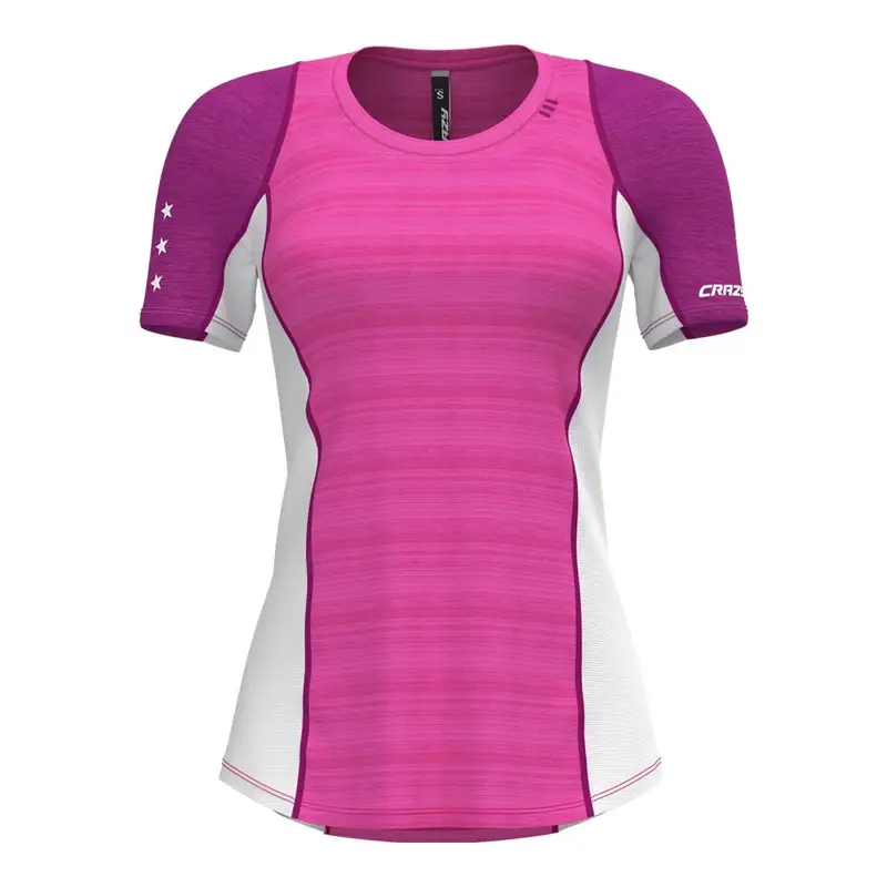 T-Shirt Trekking Ionic Pop Rosa Bianco Donna M