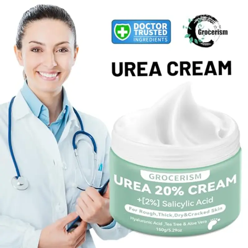 Crema Piedi Urea 20% 150g || Crema Per Piedi e Mani Con Acido Ialuronico, Tea Tree e Aloe Vera Per Un'idratazione Profonda, Rimozione e Ammorbidimento Dei Calli miniatura 2