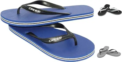 Cressi Bahamas Flip Flops Ciabatte Infradito per Spiaggia e Piscina, Adulto e Bambino, Blu (Azzurro), 35/36