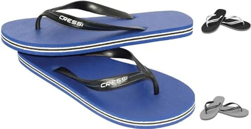 Cressi Bahamas Flip Flops Ciabatte Infradito per Spiaggia e Piscina, Adulto e Bambino, Blu (Azzurro), 37/38