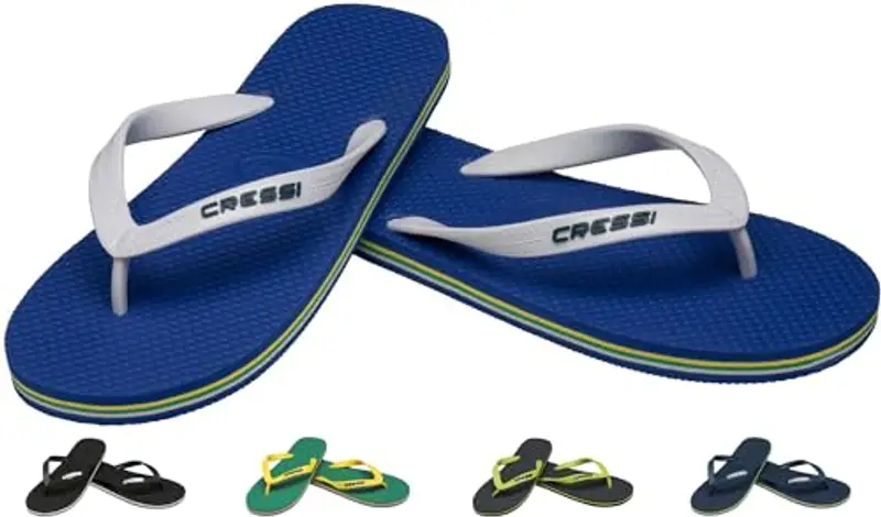 Cressi Beach Flip Flops 2, Ciabatte Infradito per Spiaggia e Piscina Unisex-Adulto, Blu/Bianco, 35/36 EU