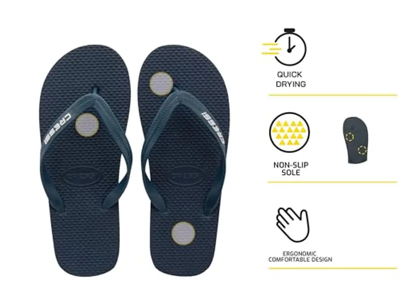 CRESSI Beach Flip Flops 2, Ciabatte Infradito per Spiaggia e Piscina Unisex-Adulto, Verde/Giallo, 35/36 EU miniatura 2