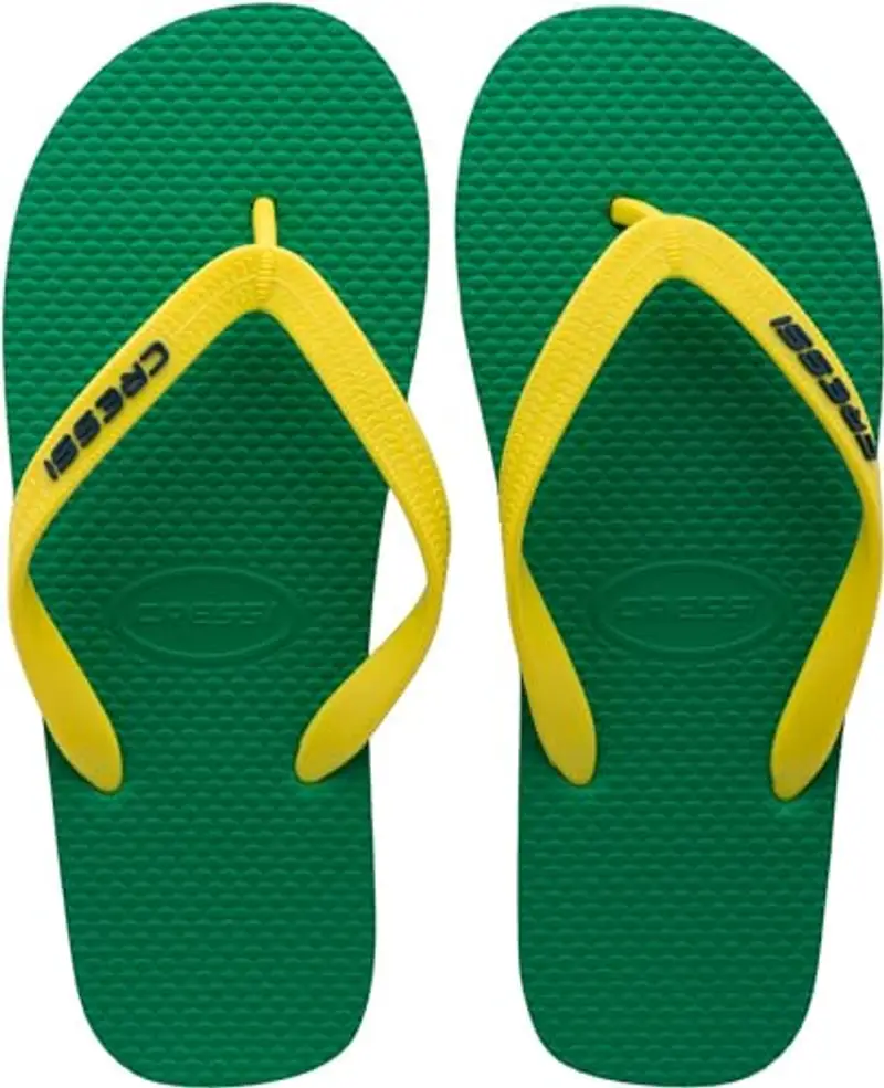 CRESSI Beach Flip Flops 2, Ciabatte Infradito per Spiaggia e Piscina Unisex-Adulto, Verde/Giallo, 35/36 EU miniatura 3