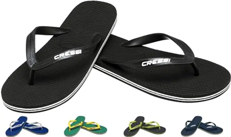 Cressi Beach Infradito per Spiaggia e Piscina, Nero, 39/40