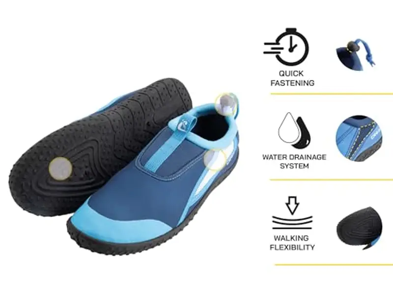 CRESSI Coco Jr Shoes Blue/Azure 33 - Scarpe Junior da Mare Scoglio e Spiaggia, Rapida Asciugatura, Blu/Azzurro 33, Junior Unisex miniatura 2