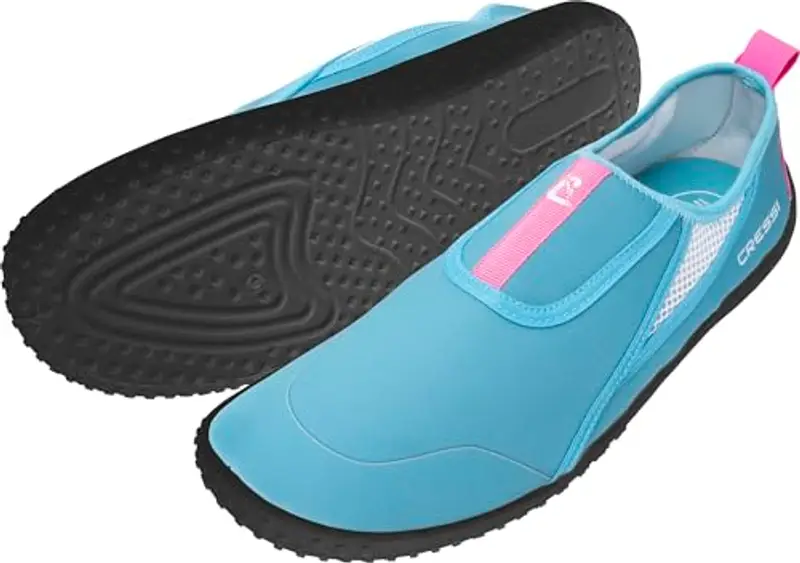 CRESSI Kiwi Shoes Azure/Pink 45 - Scarpa Unisex ideale per Sport Acquatici e Passeggiate in Ambienti Umidi, al Mare e in Spiaggia, Azzurro/Rosa, 45