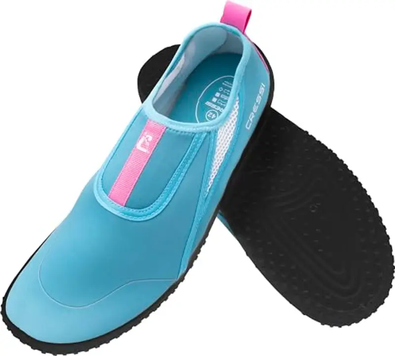 CRESSI Kiwi Shoes Azure/Pink 45 - Scarpa Unisex ideale per Sport Acquatici e Passeggiate in Ambienti Umidi, al Mare e in Spiaggia, Azzurro/Rosa, 45 miniatura 3