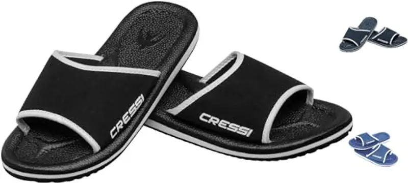Cressi Lipari, Ciabatta Per Spiaggia E Piscina Unisex Adulto, Nero Grigio, 44 EU