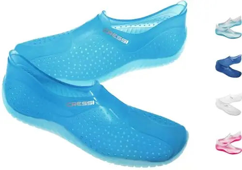 Cressi Water Shoes, Scarpette Sportive Uso Acquatico/Mare/Spiaggia Adulti, Ragazzi e Bambini, Acquamarina, 44 EU