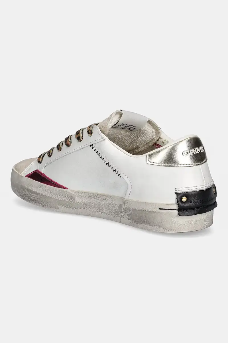 sneakers in pelle DISTRESSED Bianco miniatura 3