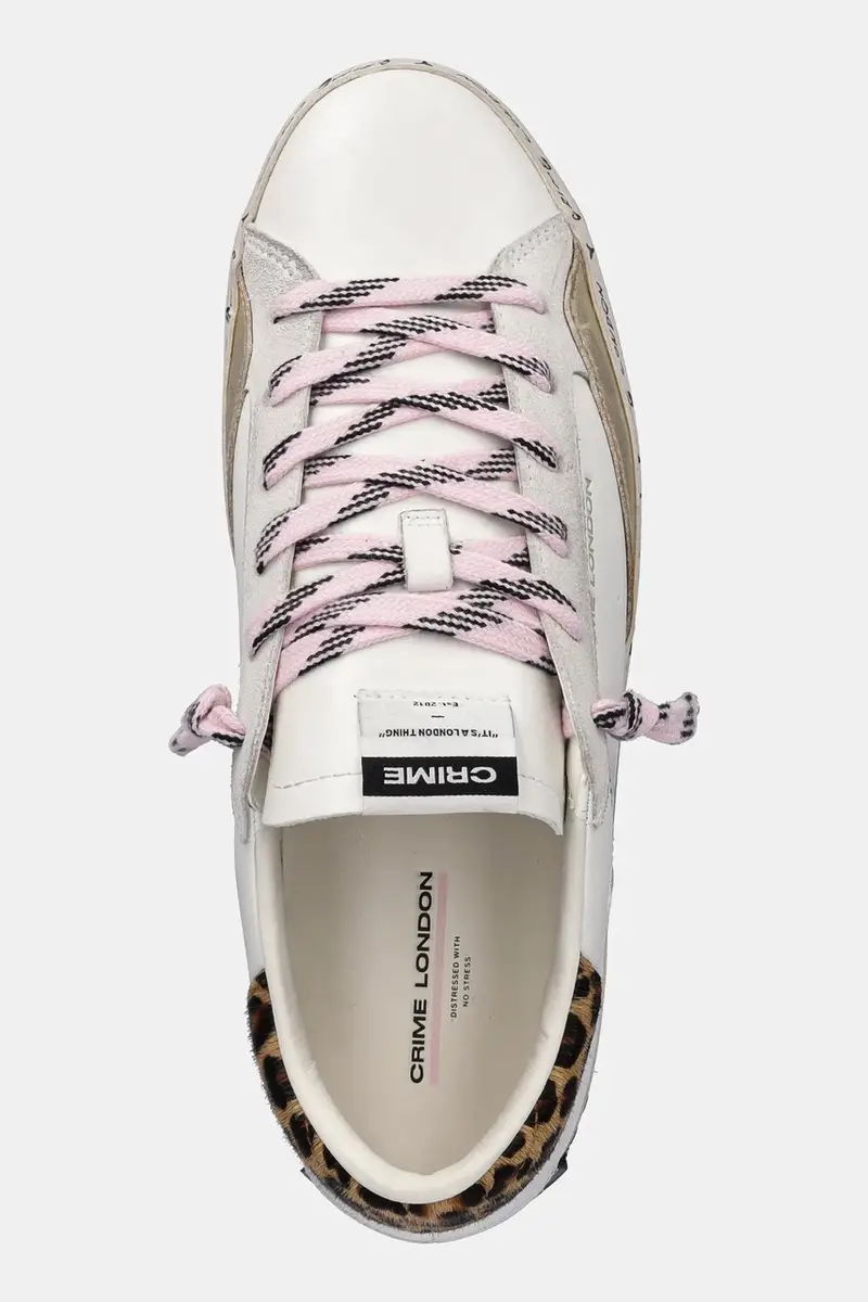 sneakers in pelle DISTRESSED donna colore bianco 25072AA8.10 miniatura 4