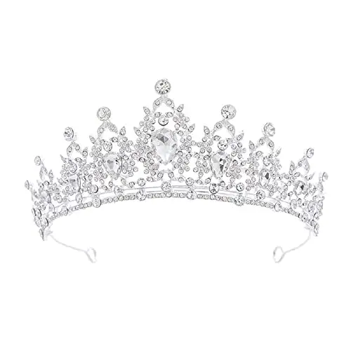 Cristallo Nozze Corona Donna Ragazze Strass Tiara con pettine Fascia Principessa Regina Prom Accessori per capelli da miniatura 3