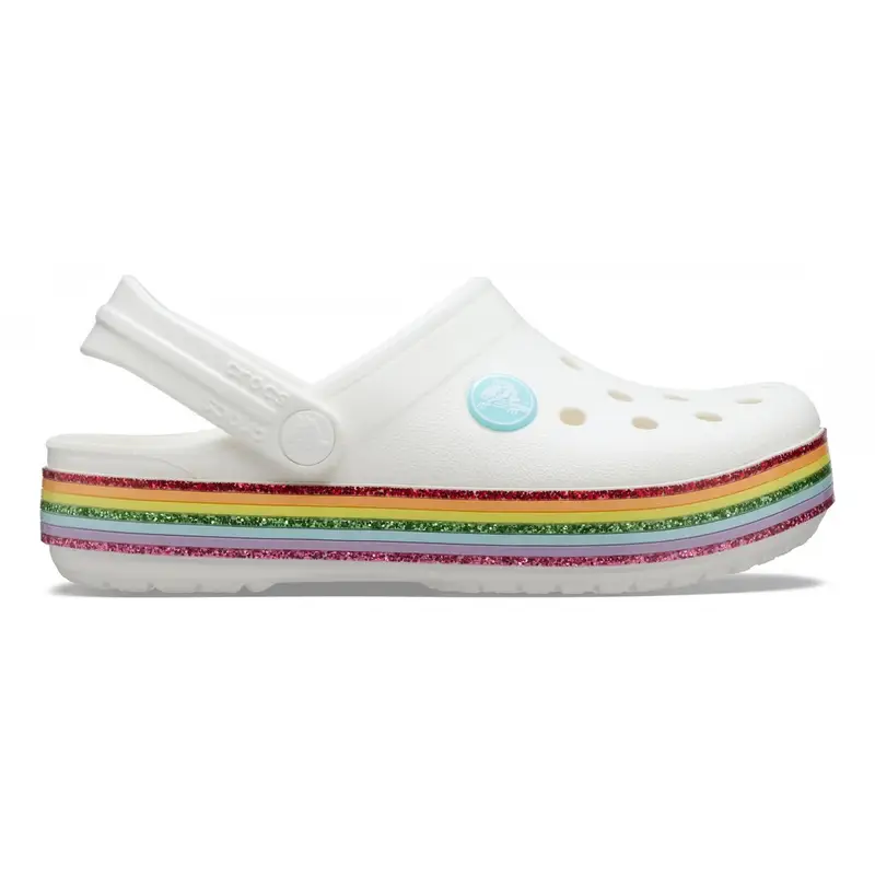 Crocband™ rainbow glitter clog k