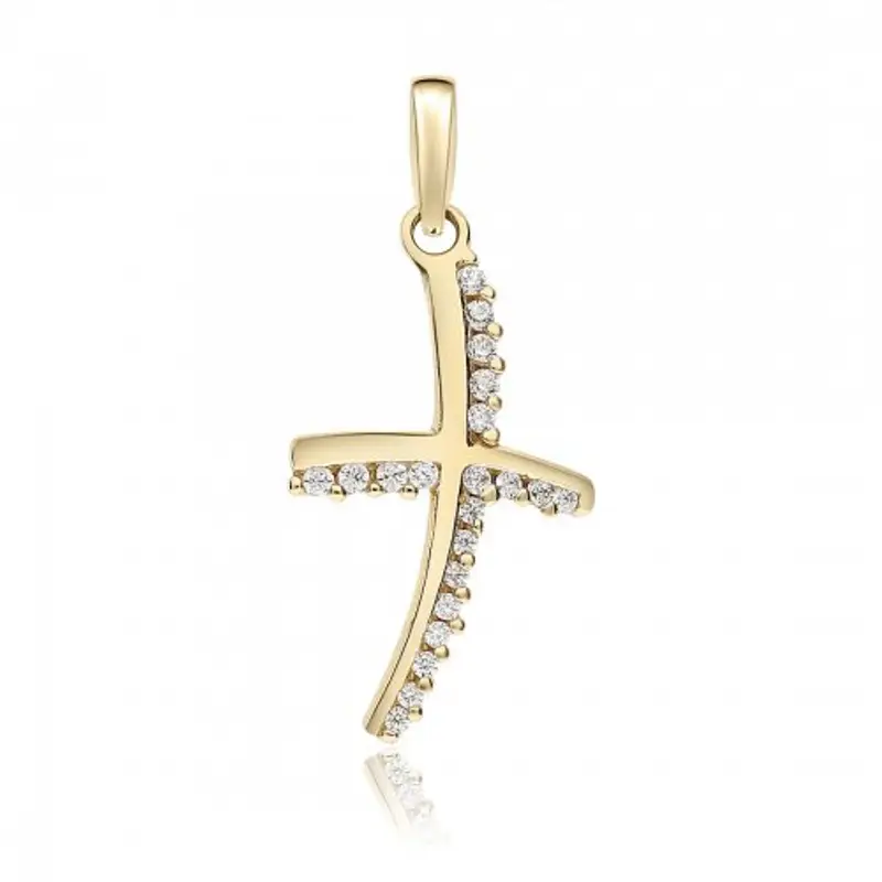 Croce da donna in Oro Giallo GL100002