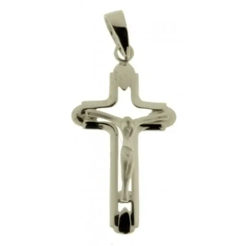 Croce da uomo in Oro Bianco 803321711616
