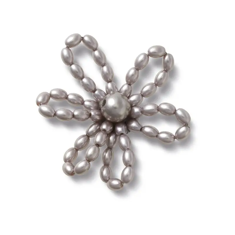 Black pearl beaded daisy UCOL