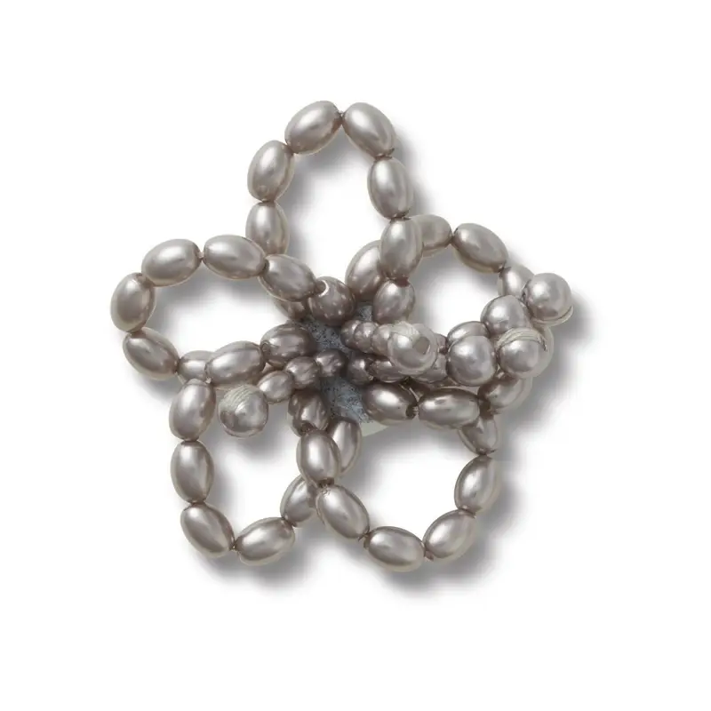 Black pearl beaded floral UCOL
