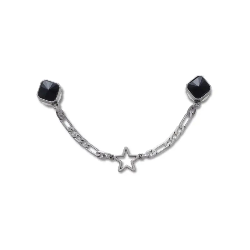 Black stud silver chain UCOL