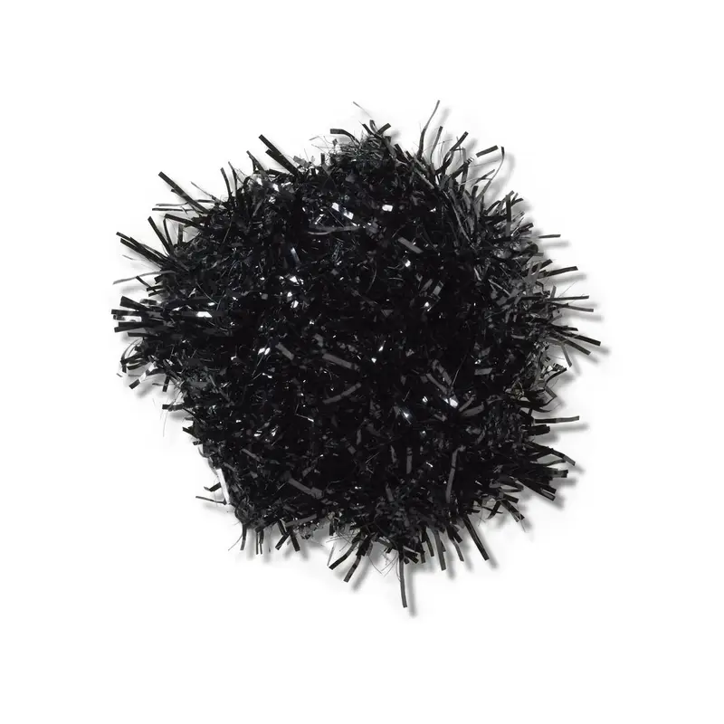 Black tinsel pom UCOL