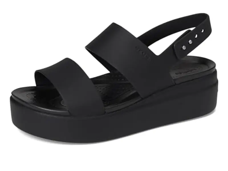 Crocs Brooklyn Low Wedge, Sandali Donna, Black/Black, 42/43 EU
