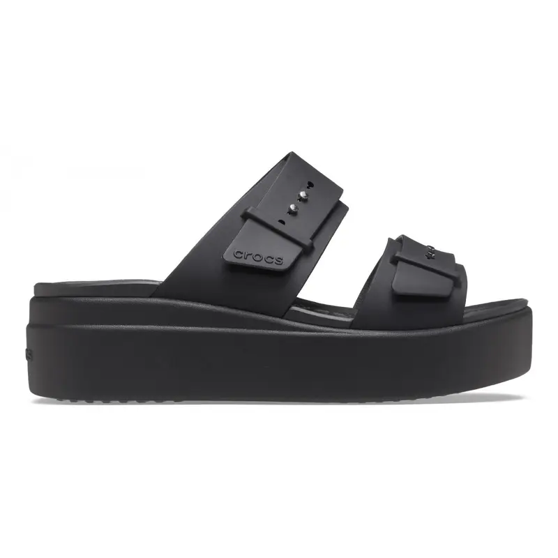brooklyn sandal low wedge Black