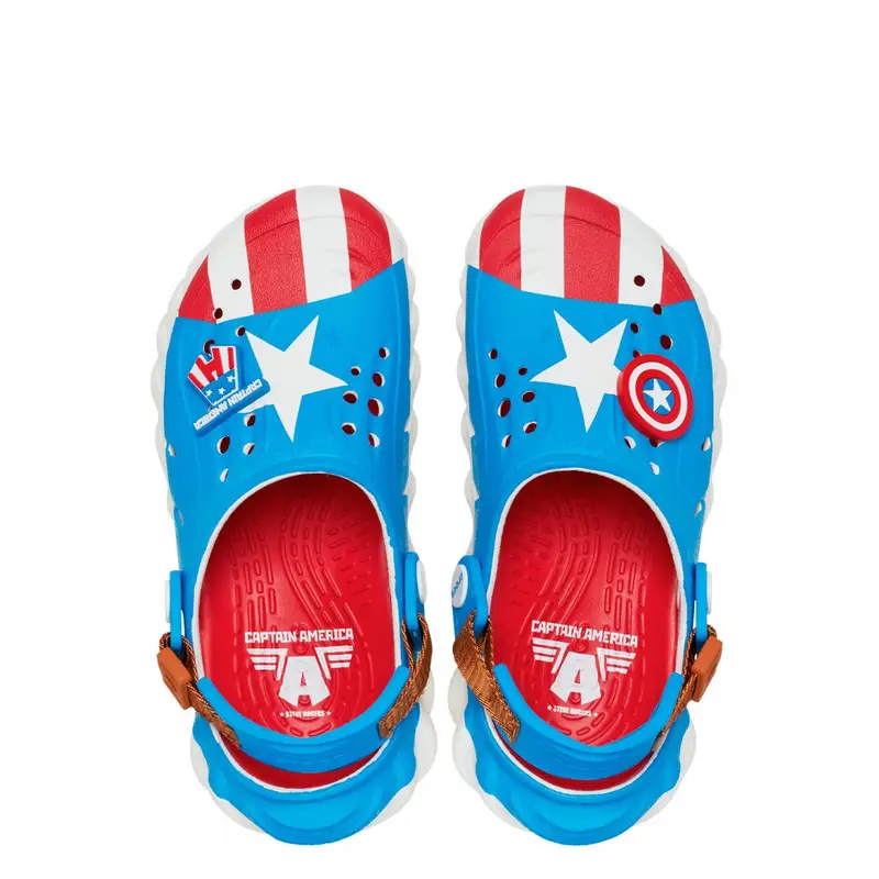 Captain america echo clog kid White