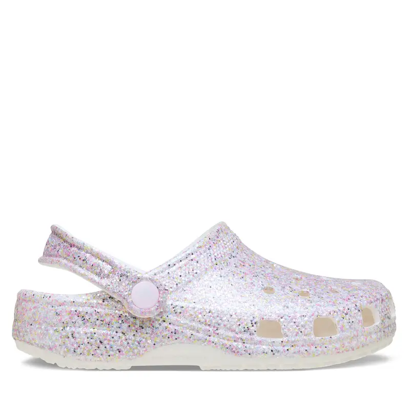 Ciabatte Crocs Classic Fantasy Glitter Clog K 212561 Bianco