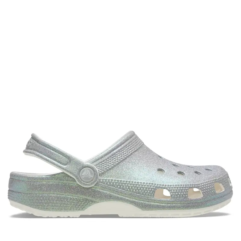 Ciabatte Crocs Classic Iridescent Glitter Clog 211005 Argento