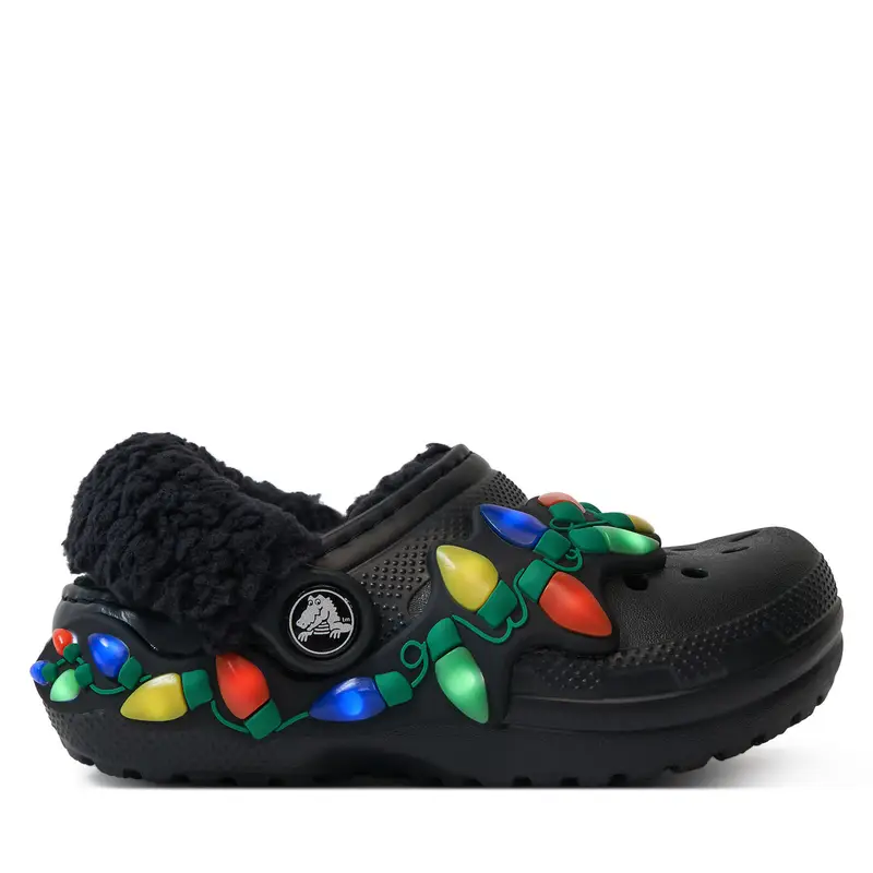 Ciabatte Crocs Classic Lined Holiday Lights Cgt 212027 Nero