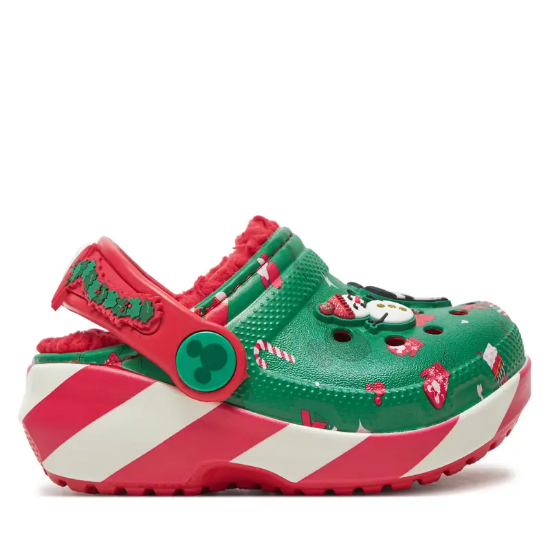 Ciabatte Crocs Classic Mickey Xmass Lined Clog T 210815 Verde
