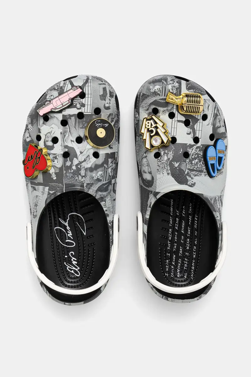 ciabatte slide Classic Elvis Clog colore grigio 211418 miniatura 2