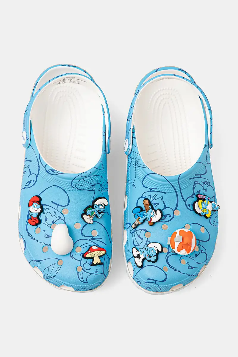 ciabatte slide Classic Smurfs Clog colore blu 210820-90H miniatura 4