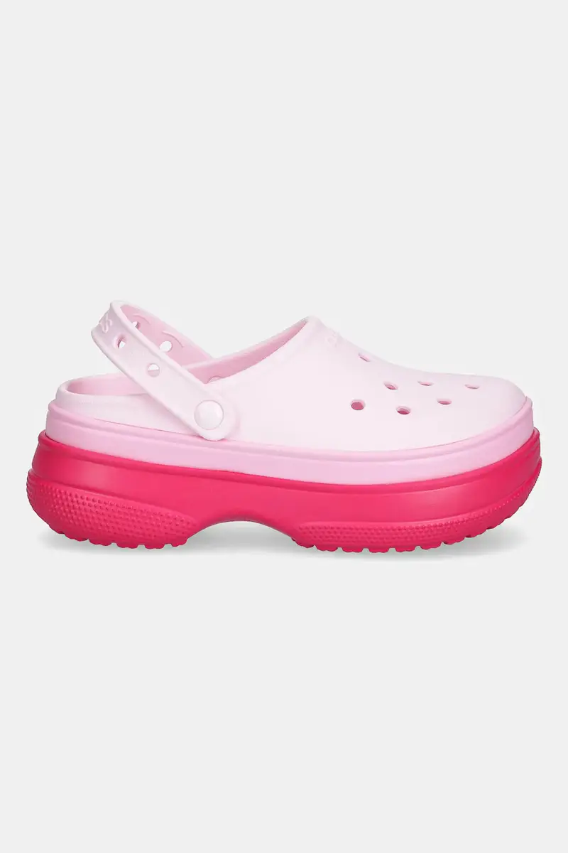 ciabatte slide Classic Stacked Clog donna colore rosa 211355 miniatura 2