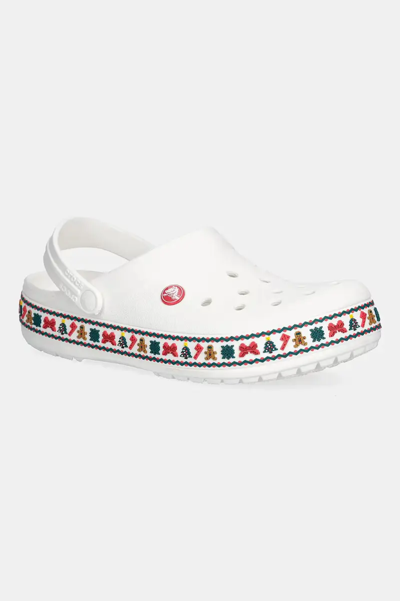 ciabatte slide Crocband Holiday Clog colore bianco 211921