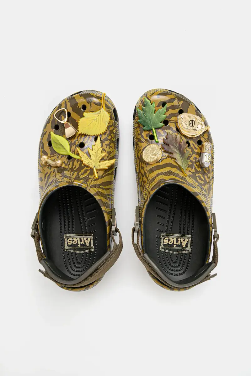 ciabatte slide Crocs x Aries Arise colore verde 211060.3AC miniatura 4