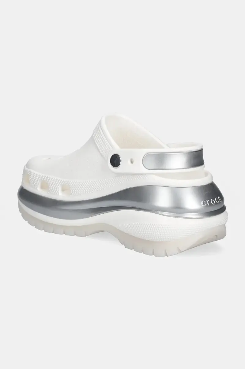 ciabatte slide Mega Crush Metallic Clog donna colore bianco 210368 miniatura 3