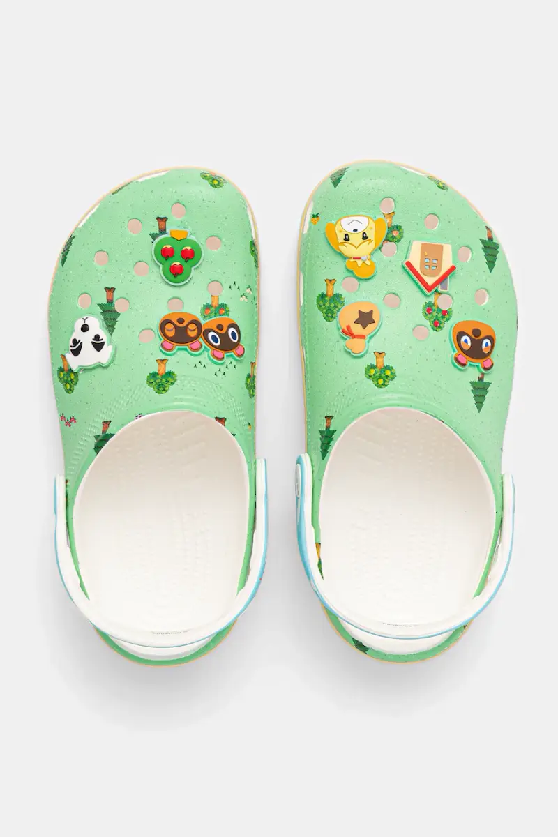 ciabattine per bambini CROCS CLASSIC ANIMAL CROSSING CLOG colore verde 210113 miniatura 2