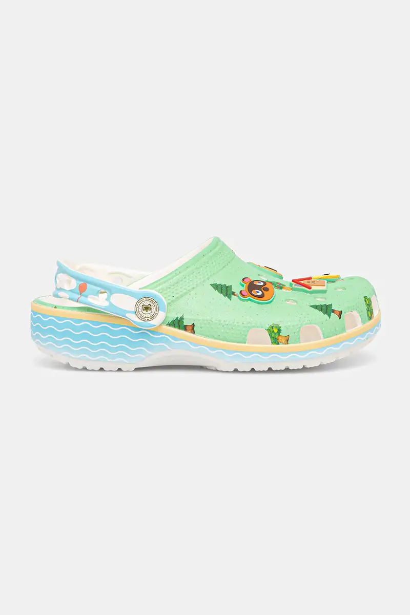 ciabattine per bambini CROCS CLASSIC ANIMAL CROSSING CLOG colore verde 210113 miniatura 3