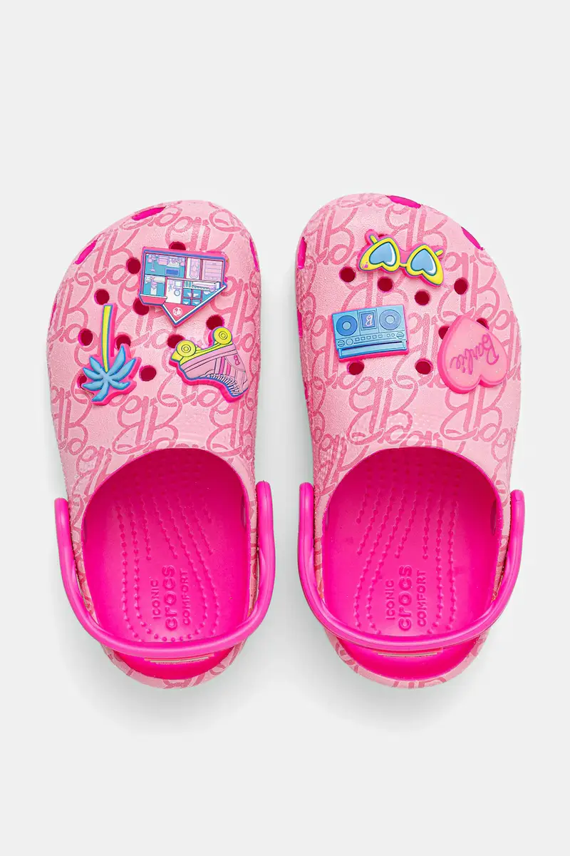 ciabattine per bambini CROCS CLASSIC MATTEL PINK BARBIE CLOG colore rosa 211407 miniatura 2