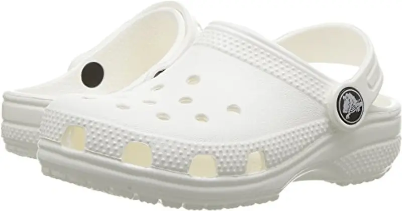 Crocs Classic Clog K, Zoccoli Unisex - Bambini e ragazzi, Bianco, 33/34 EU