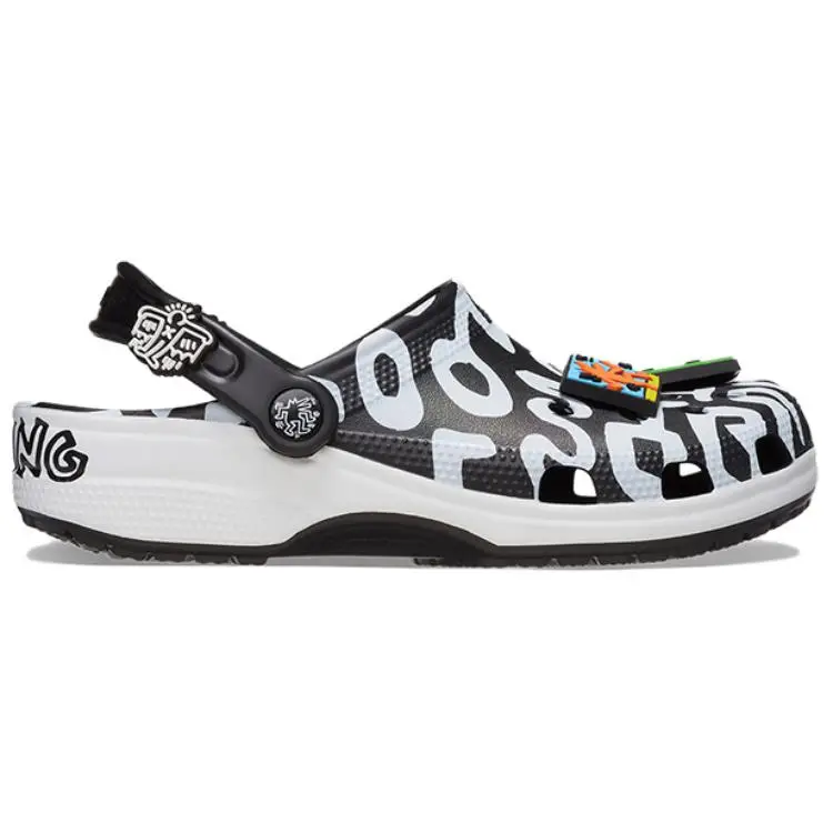 Classic Clog Keith Haring Sneakers Unisex Nero Bianco 209488-001 34-35 miniatura 3