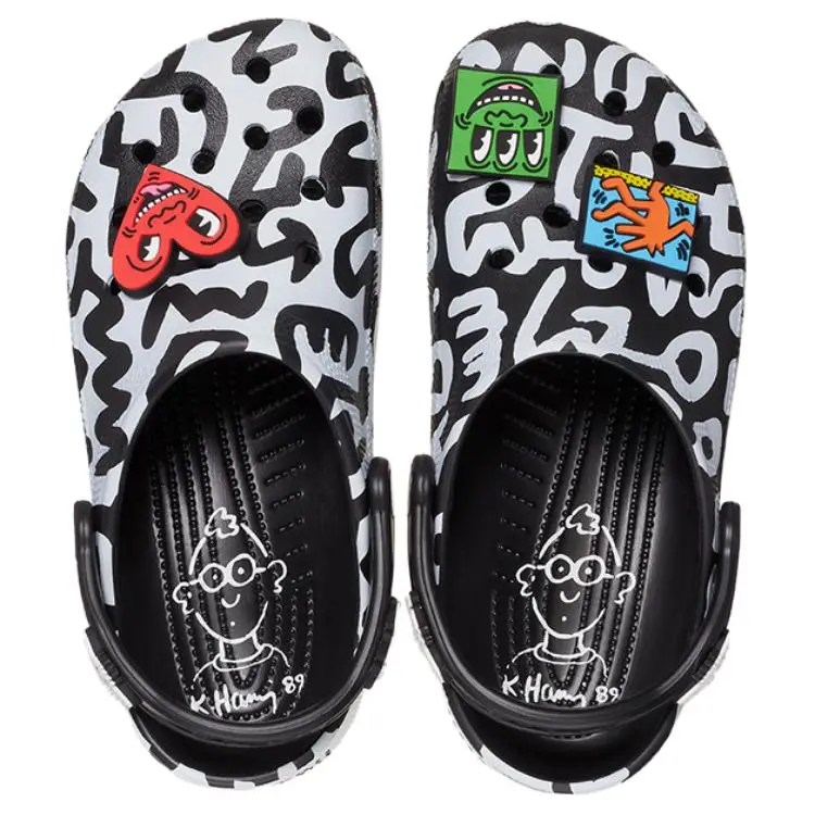 Classic Clog Keith Haring Sneakers Unisex Nero Bianco 209488-001 34-35 miniatura 4