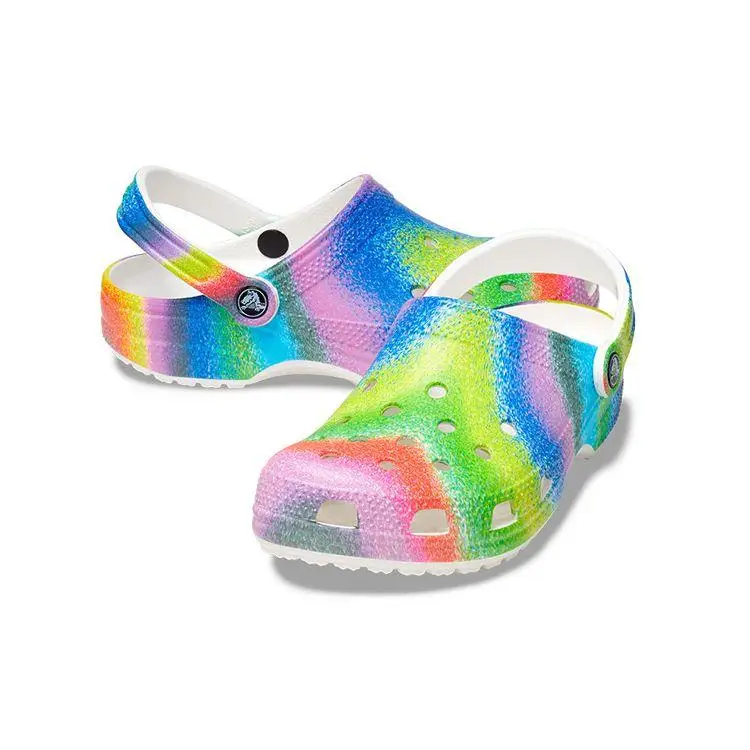 Classic Clog Rendering Stellato Sandali Sportivi Sandali Unisex Rosa Verde 208054-94S 42-43 miniatura 5