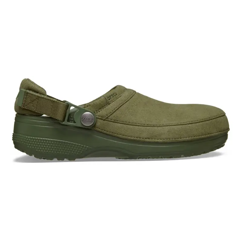 Classic crafted vegan suede clog Army Green