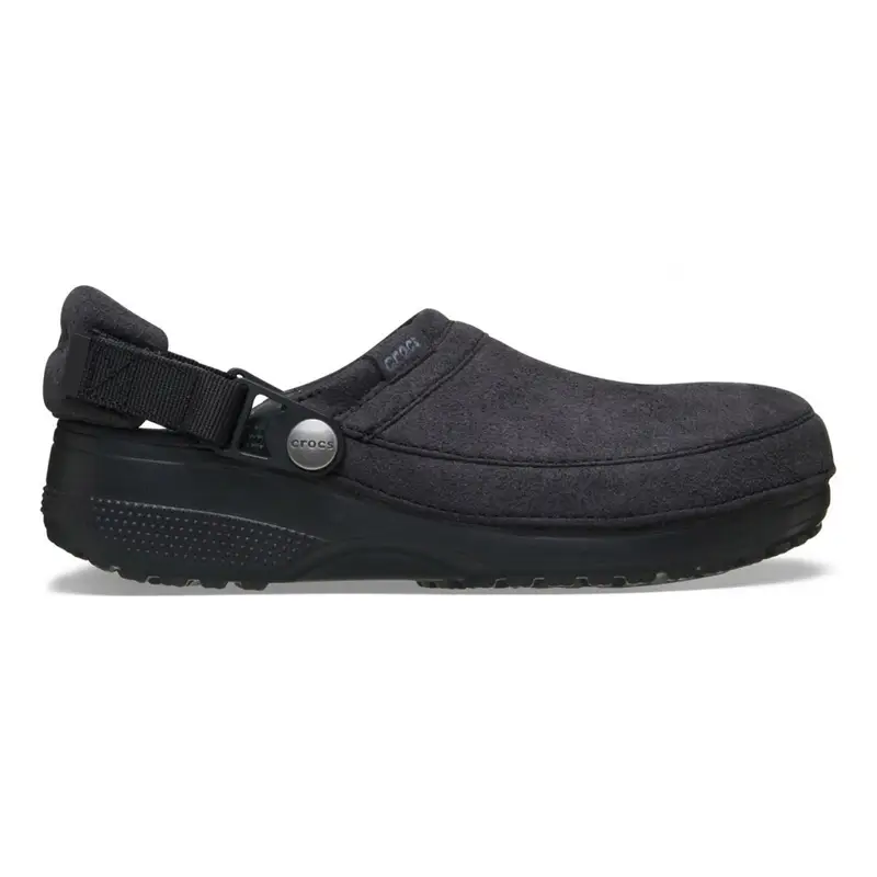 Classic crafted vegan suede clog Black